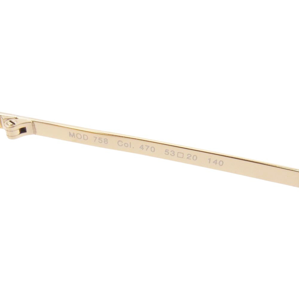 CAZAL カザール 758 吊下げレンズ ブリッジ アイウェア 眼鏡 ゴールド系【中古】