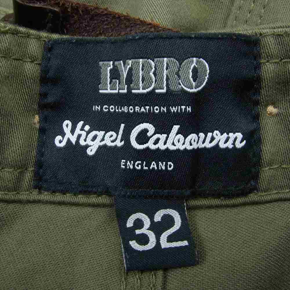 Nigel Cabourn ナイジェルケーボン 8011150010 LYBRO ライブロ サスペンダー カーゴ コンバット ミリタリー パンツ カーキ系 32【中古】