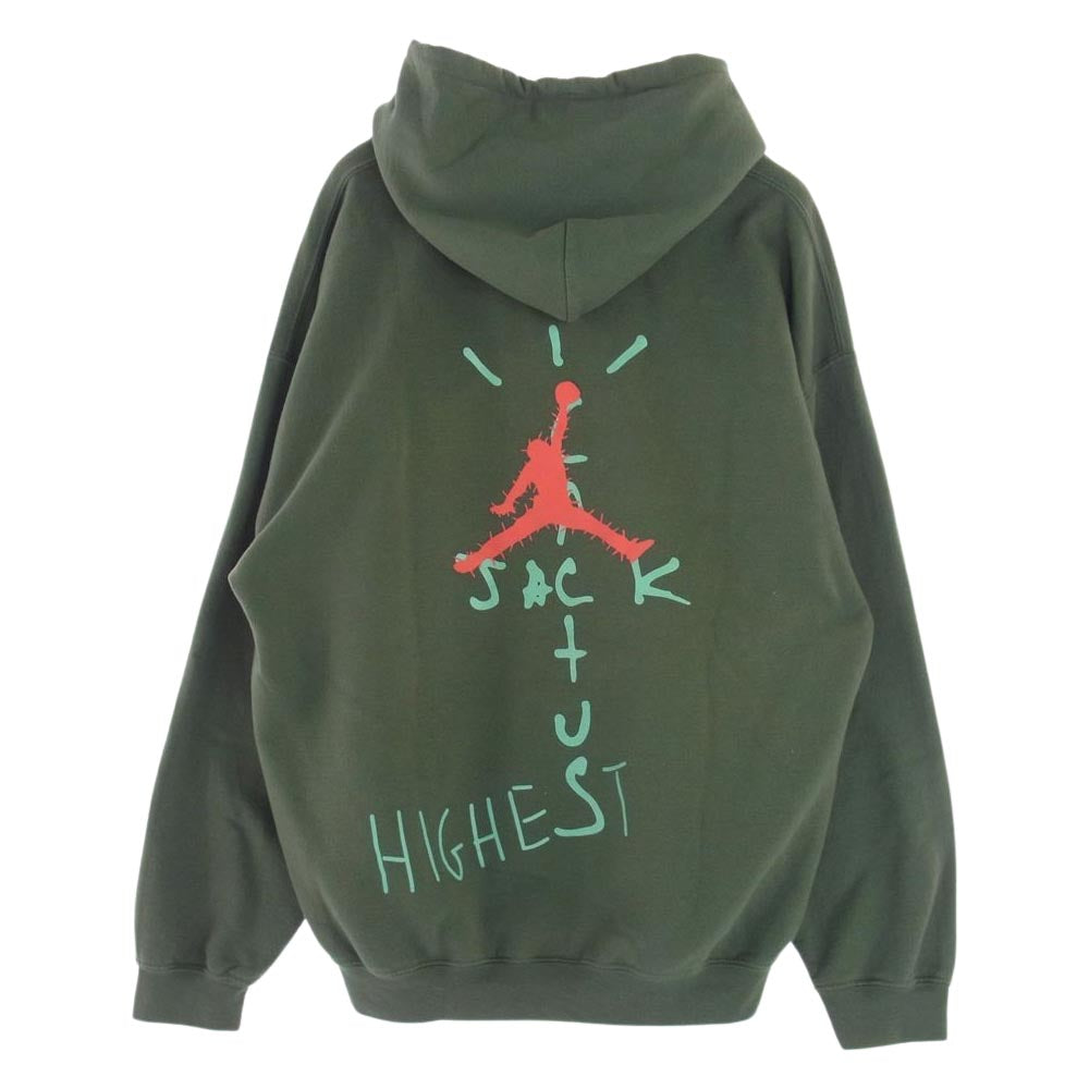 NIKE ナイキ Cactus Jack カクタスジャック Cactus Jack Highest Hoodie プリント プルオーバー パーカー カーキ系 XL【中古】