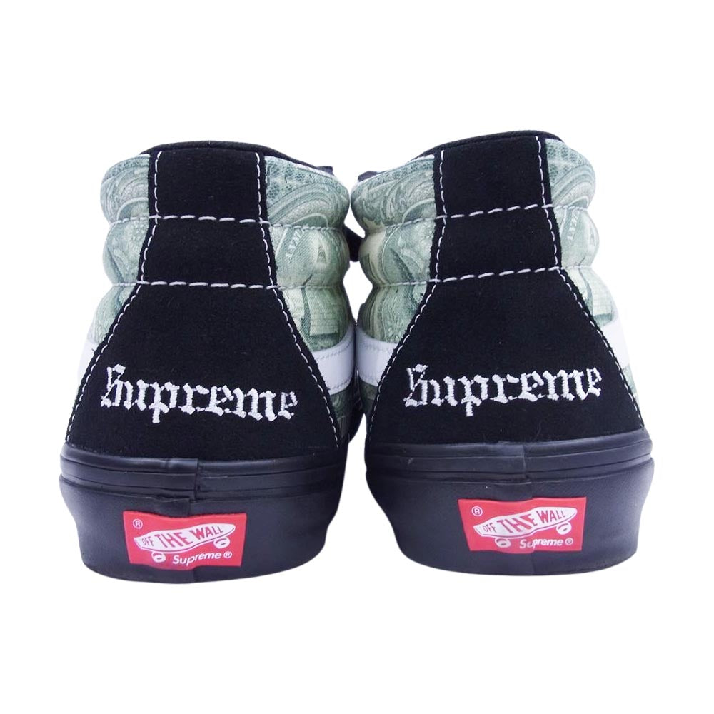Supreme シュプリーム 23SS Vans Dollar Skate Grosso Mid バンズ ブラック系 グリーン系 27.5cm【中古】