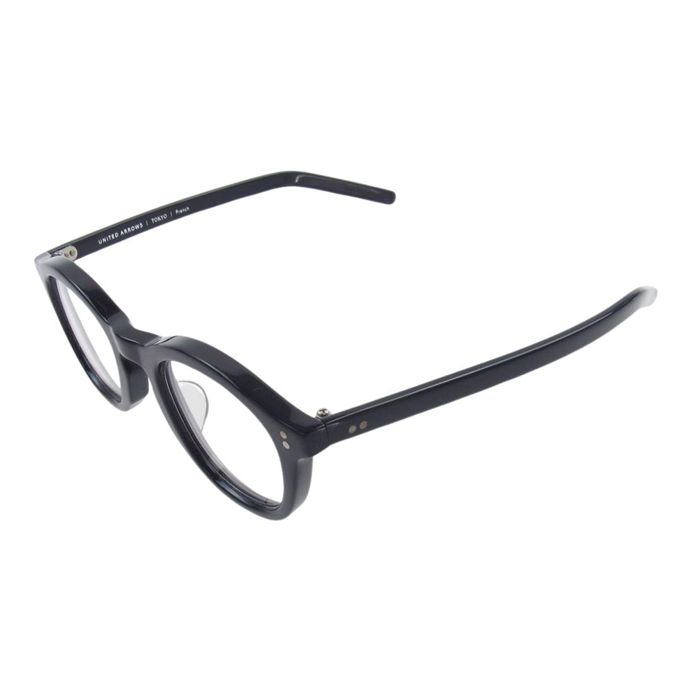 カネコオプティカル UNITED ARROWS French ユナイテッドアローズ フレンチ 黒フレーム メガネ 眼鏡 ブラック系【中古】