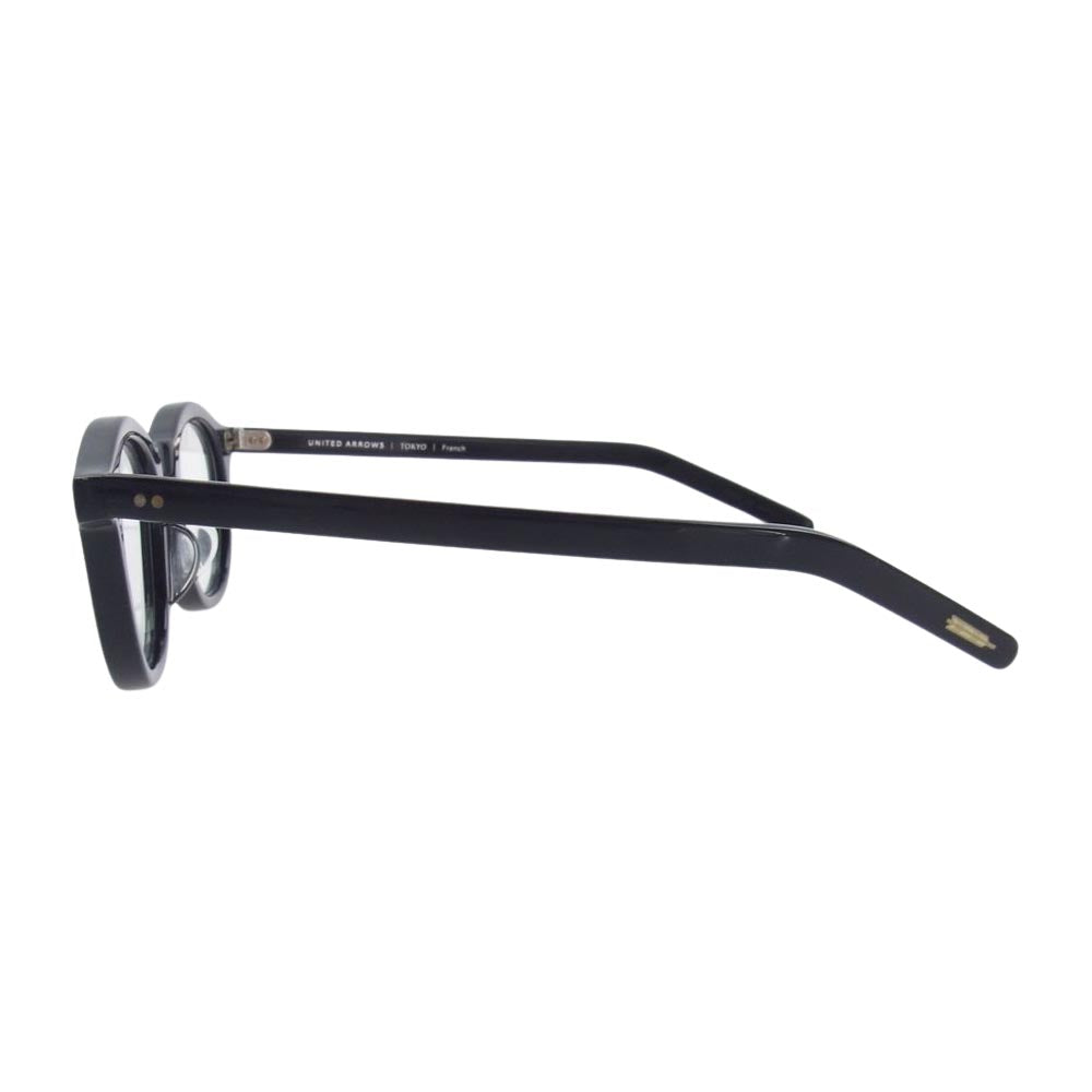 カネコオプティカル UNITED ARROWS French ユナイテッドアローズ フレンチ 黒フレーム メガネ 眼鏡 ブラック系【中古】