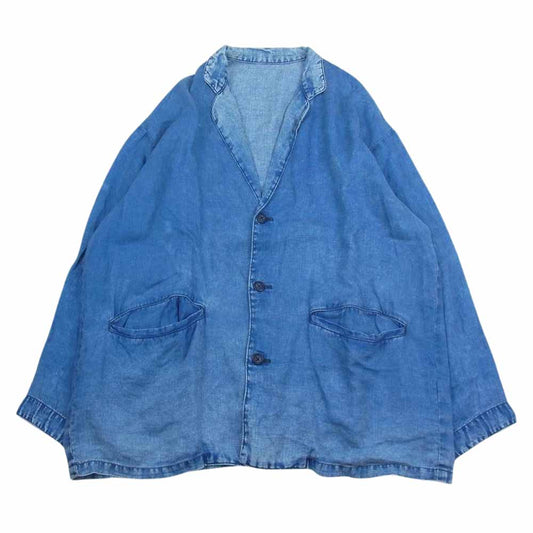 PORTER CLASSIC ポータークラシック 23SS PC-021-2198-41-3 INDIGO LINEN WIDE JACKET インディゴ リネン ワイド ジャケット インディゴブルー系 3【中古】