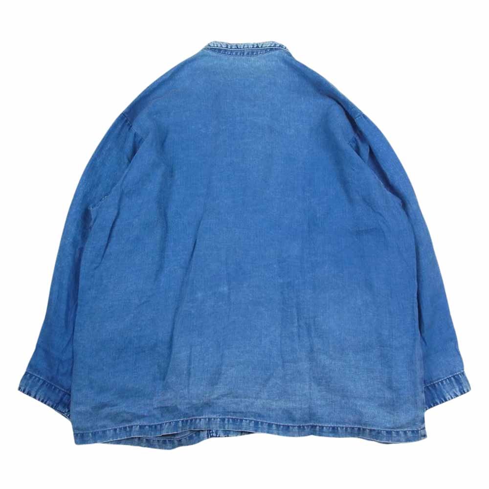 PORTER CLASSIC ポータークラシック 23SS PC-021-2198-41-3 INDIGO LINEN WIDE JACKET インディゴ リネン ワイド ジャケット インディゴブルー系 3【中古】
