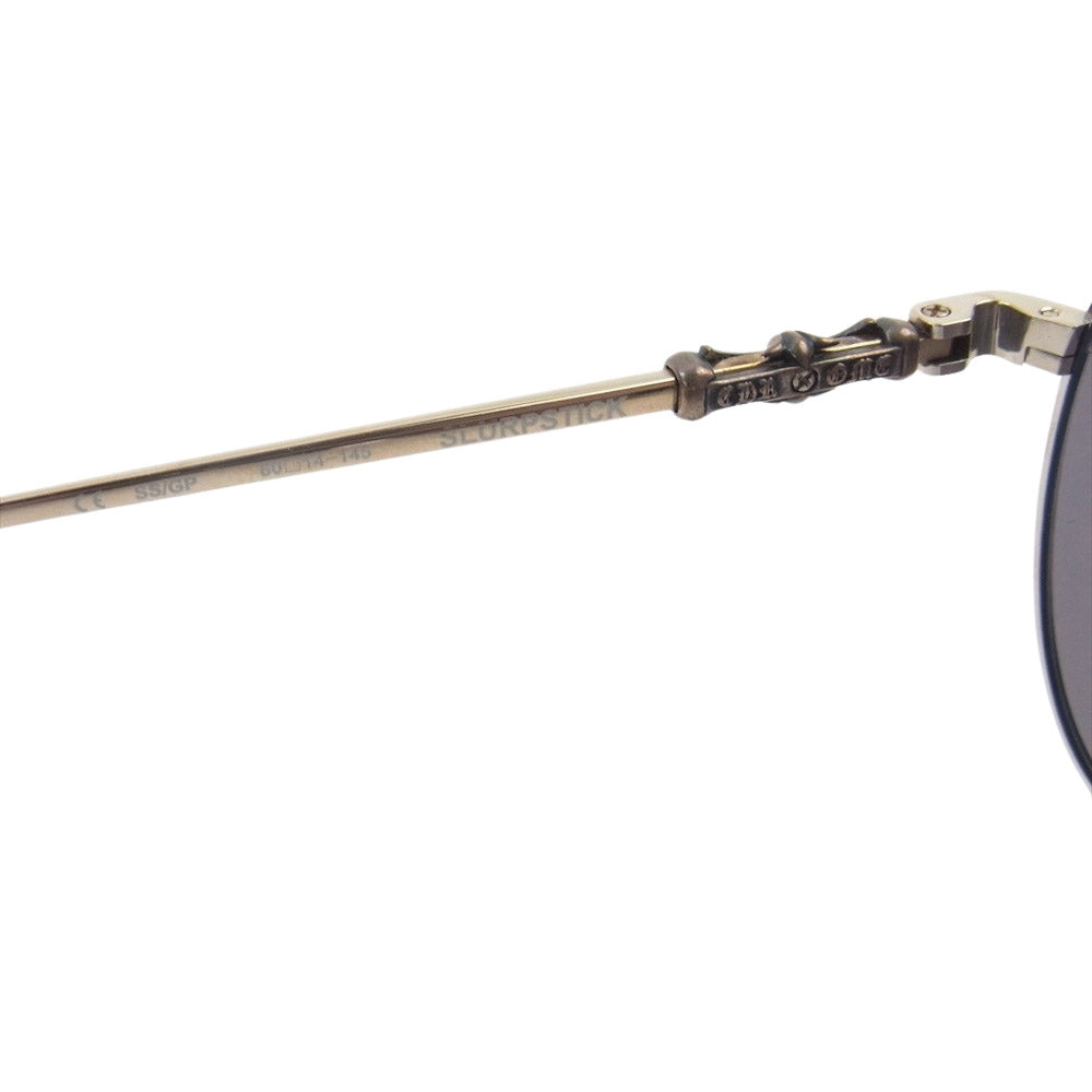 CHROME HEARTS クロムハーツ（原本無） SLURPSTICK ティアドロップ メタルフレーム 眼鏡 メガネ サングラス シルバー系【中古】