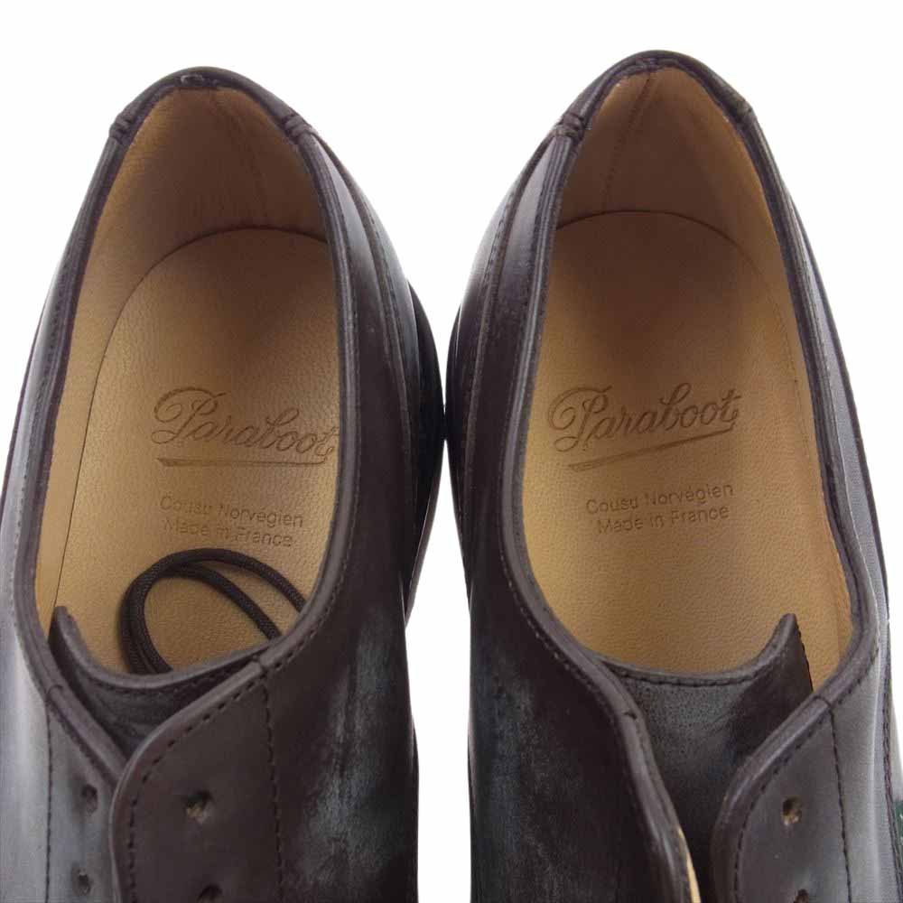 Paraboot パラブーツ 710707 CHAMBORD TEX MARRON LIS CAFE シャンボード ドレス シューズ レザー ブラウン系 6.5【極上美品】【中古】