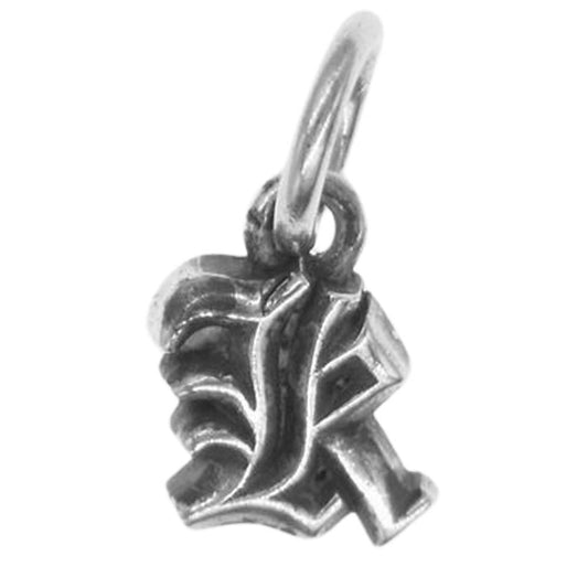 CHROME HEARTS クロムハーツ（原本無） STACK ALPHABET アルファベット スタックチャーム R イニシャル シルバー ネックレス トップ シルバー系【中古】