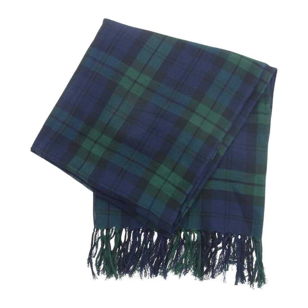 WTAPS ダブルタップス 222BXDT-AC01 Wrap Scarf Cotton Green  ラップ スカーフ グリーン ブラックウォッチ【極上美品】【中古】