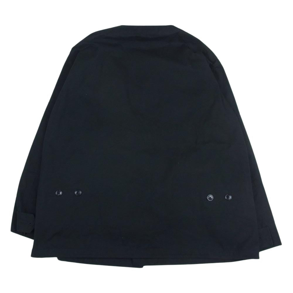 WTAPS ダブルタップス 20AW 202WVDT-SHM02 SCOUT LS COTTON WEATHER コットン ミリタリー ウェザー ノーカラー ジャケット ブラック系 02【美品】【中古】