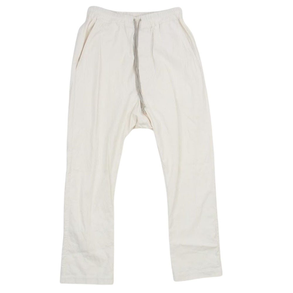 Rick Owens リックオウエンス 22SS RU01B1380-DL DRAWSTRING LONG Trousers ドローストリング ロング トラウザーズ サルエル パンツ オフホワイト系 48【中古】