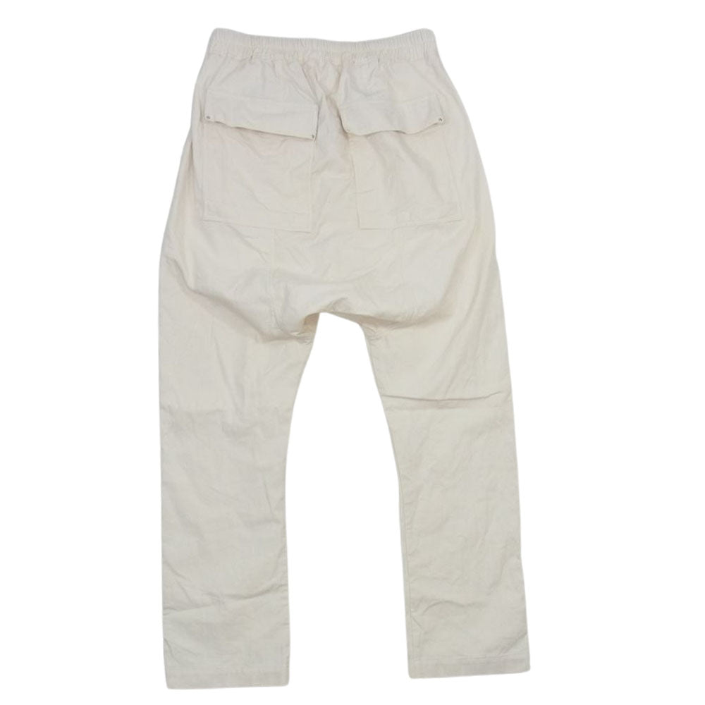 Rick Owens リックオウエンス 22SS RU01B1380-DL DRAWSTRING LONG Trousers ドローストリング ロング トラウザーズ サルエル パンツ オフホワイト系 48【中古】