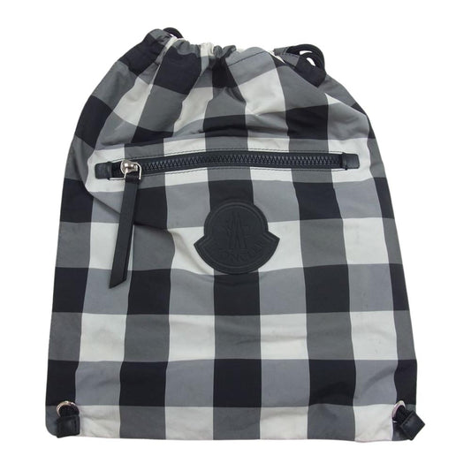 MONCLER モンクレール DRAWSTRING ドローストリング ナップサック リュック ブラック系【中古】