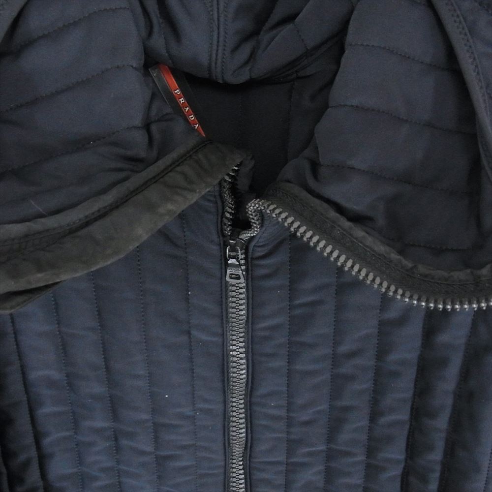 PRADA SPORTS プラダスポーツ エルボーパッチ 中綿 ジャケット ネイビー系 M【中古】