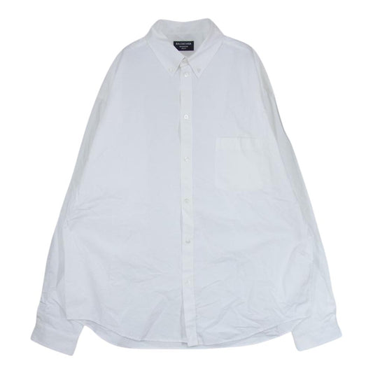 BALENCIAGA バレンシアガ 681688 ボタンダウン 長袖シャツ ホワイト系 40【中古】