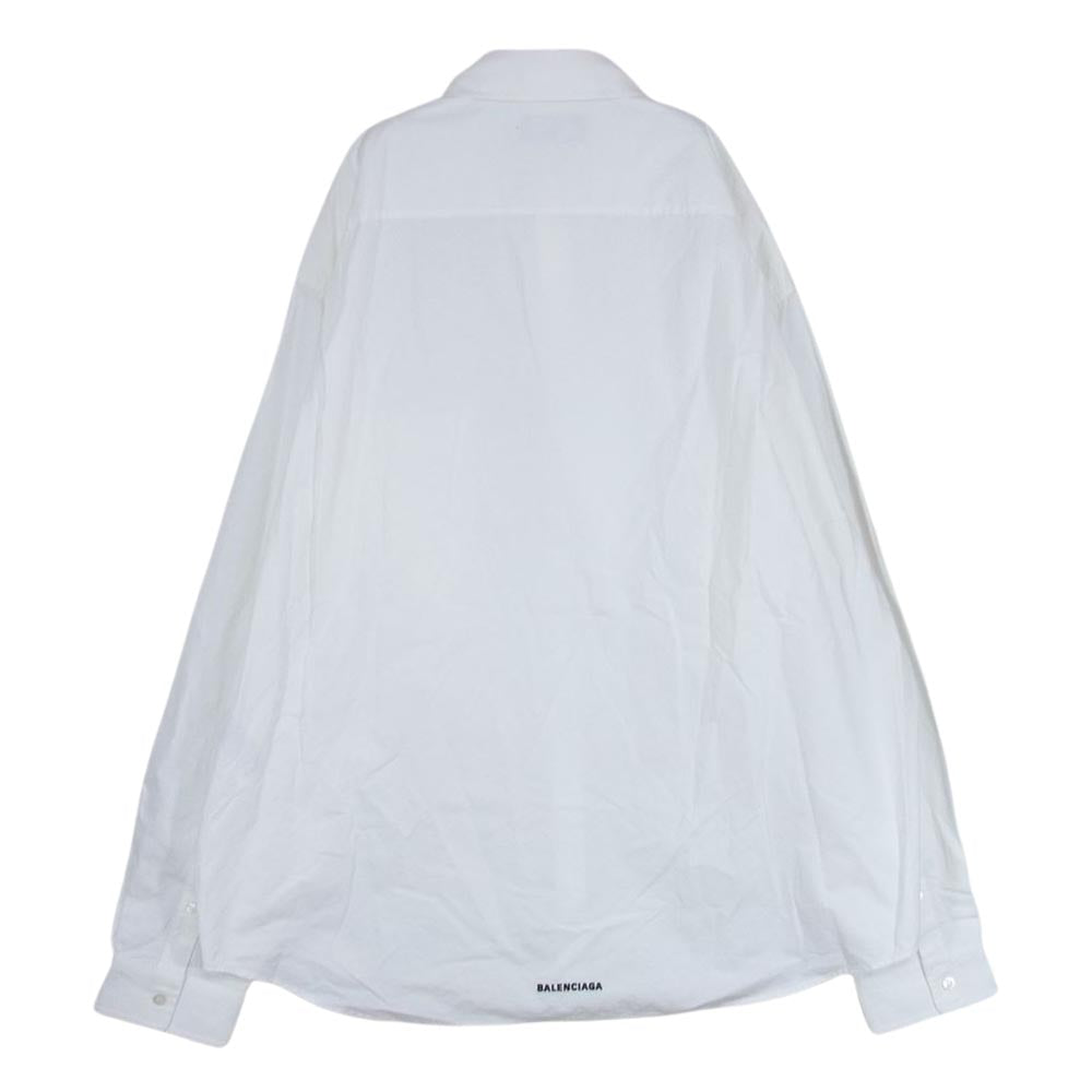 BALENCIAGA バレンシアガ 681688 ボタンダウン 長袖シャツ ホワイト系 40【中古】