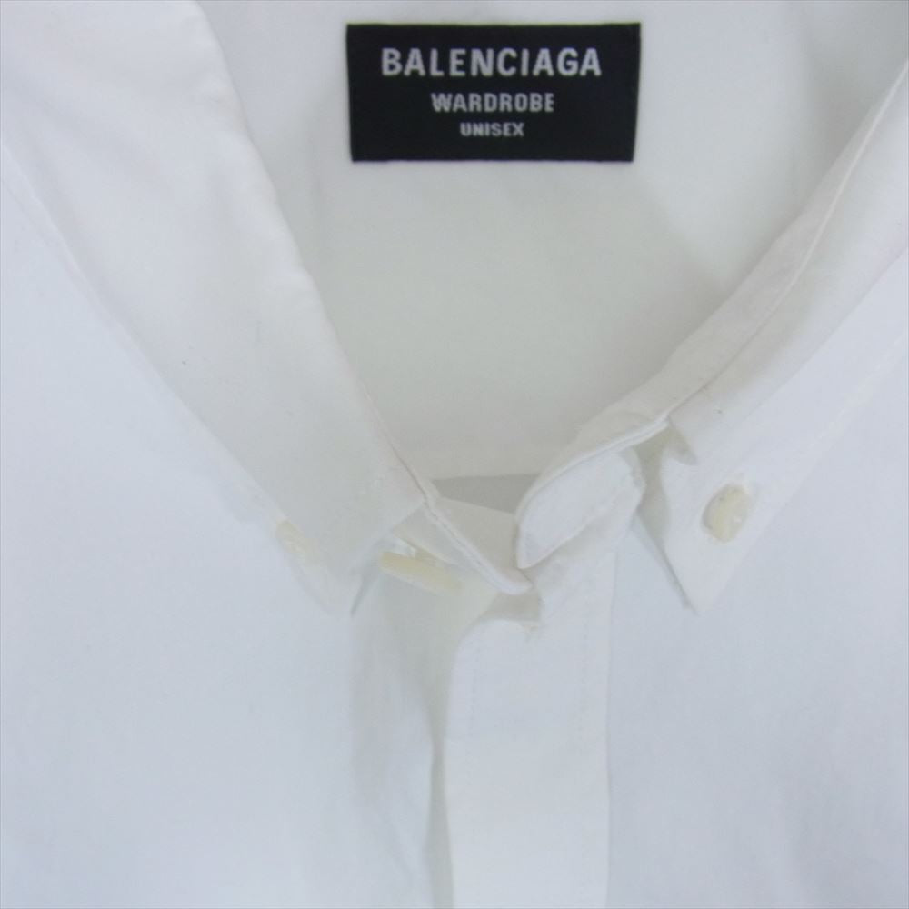 BALENCIAGA バレンシアガ 681688 ボタンダウン 長袖シャツ ホワイト系 40【中古】