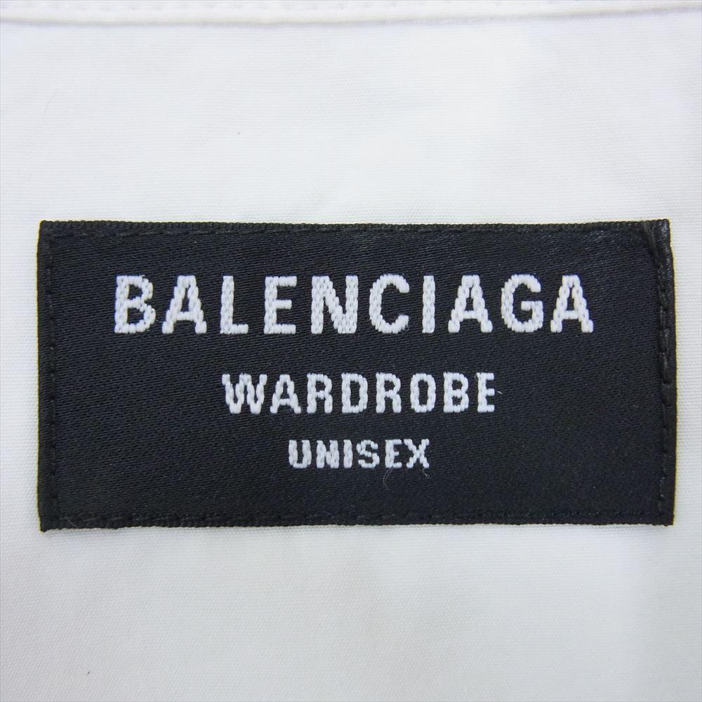 BALENCIAGA バレンシアガ 681688 ボタンダウン 長袖シャツ ホワイト系 40【中古】