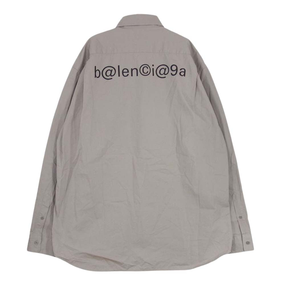BALENCIAGA バレンシアガ 621924 バックロゴ 長袖シャツ ベージュ系 39【中古】
