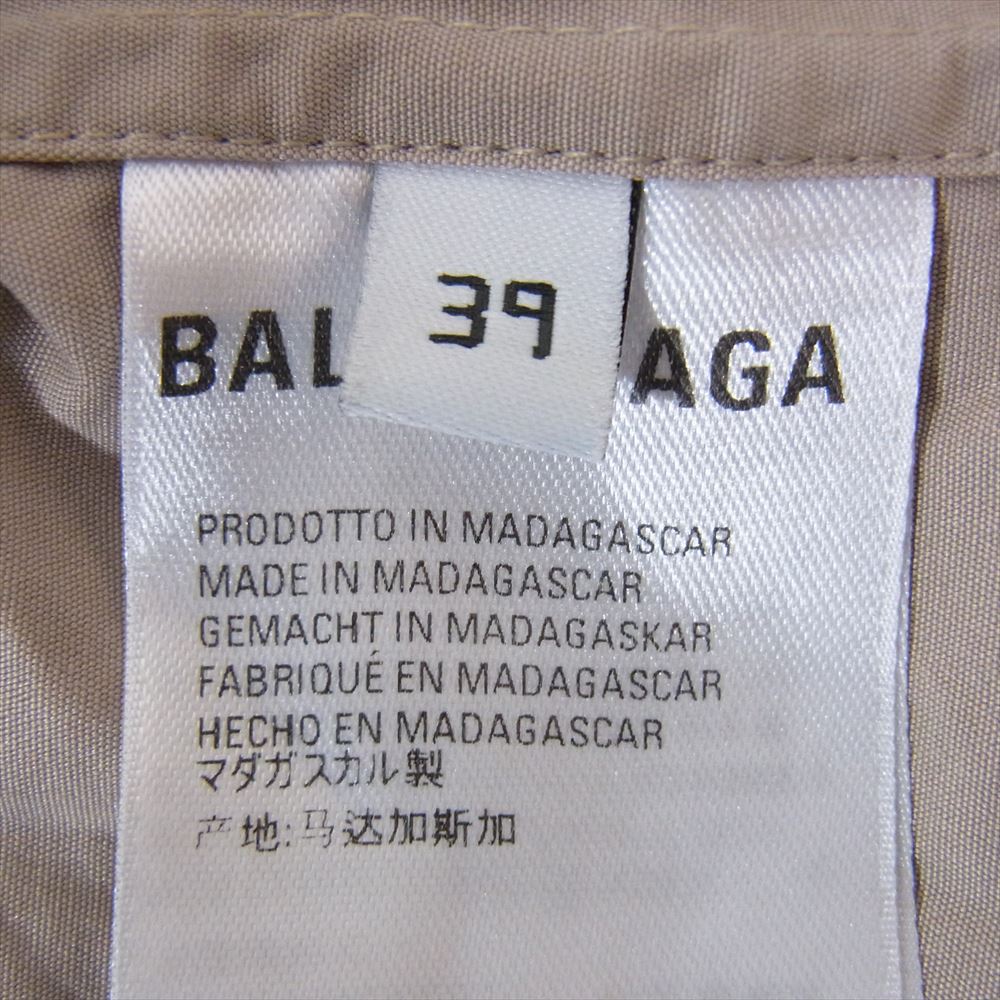 BALENCIAGA バレンシアガ 621924 バックロゴ 長袖シャツ ベージュ系 39【中古】