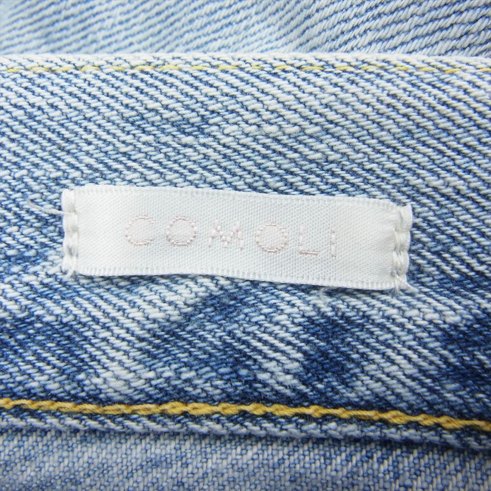 COMOLI コモリ 22AW W03-03004 デニム 5P パンツ ブリーチ ウォッシュ インディゴブルー系 2【中古】