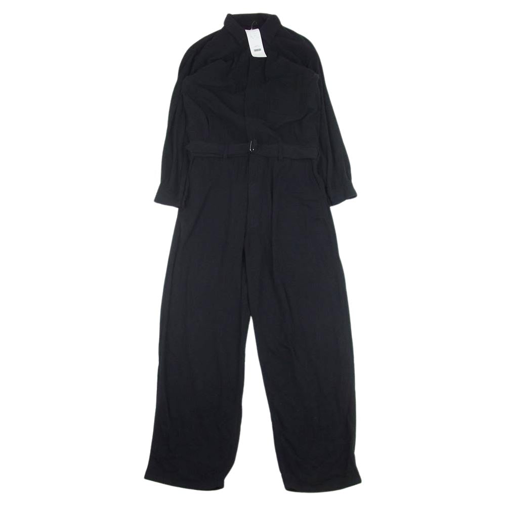 COMOLI コモリ 23SS X01-01010 シルクネップ オールインワン ツナギ ブラック系 1【中古】