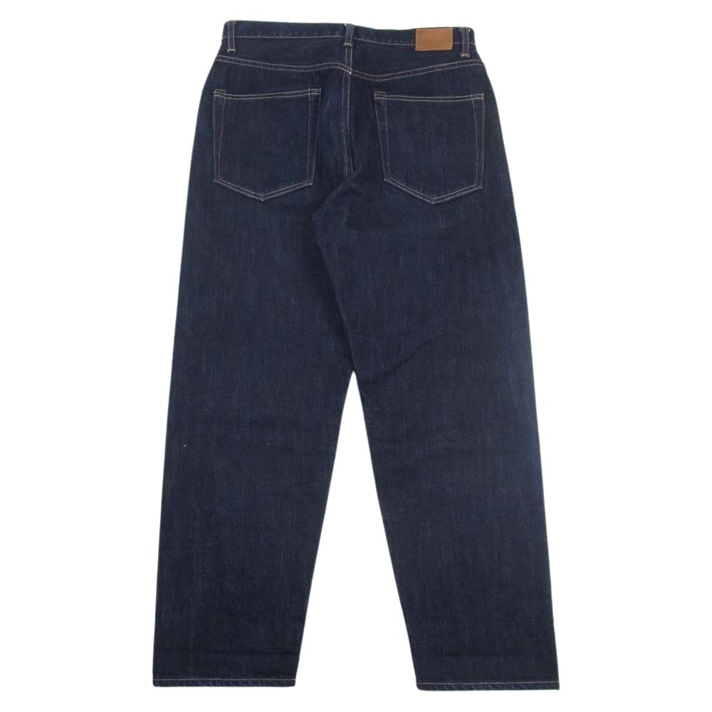 ハツキ 日本製 ボタンフライ ストレート デニム パンツ インディゴブルー系 2【中古】