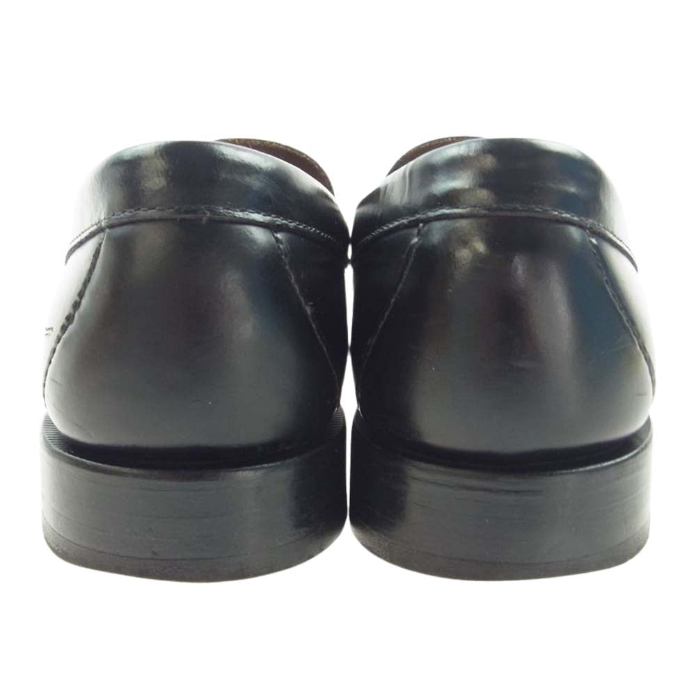 ジーエイチバス BA11035H LOGAN WINE ローガン ペニー コイン ローファー ブラック系 5.5【中古】