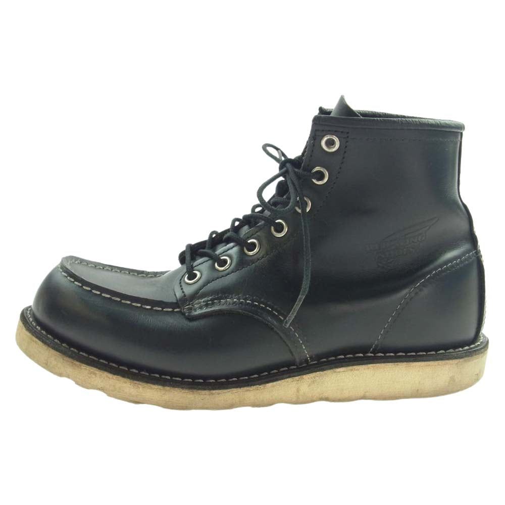 RED WING レッドウィング 8130 CLASSIC MOC TOE BOOT アイリッシュセッター クラシック モックトゥ ワーク ブーツ ブラック系 25.5cm【中古】
