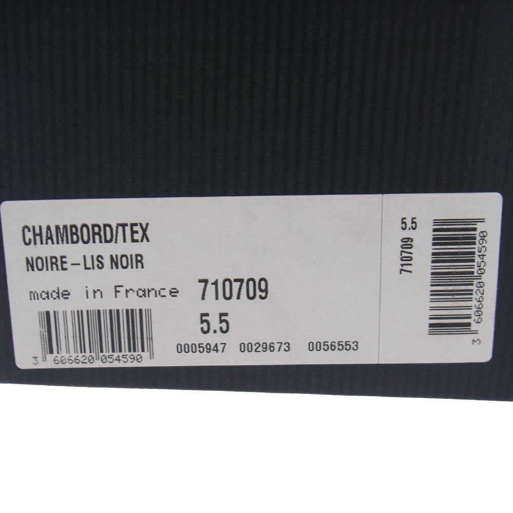 Paraboot パラブーツ 29673 CHAMBORD TEX NOIR-LIS NUIT シャンボード レザー シューズ ブラック系 5.５F【中古】
