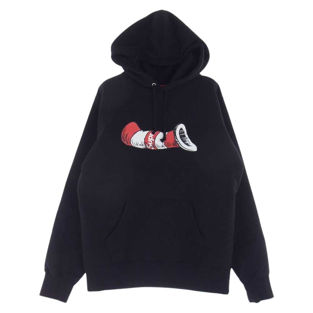 Supreme シュプリーム 18AW  Cat In The Hat Hooded Sweatshirt キャット イン ザ ハット スウェット プルオーバー フーディー ブラック系 Medium【極上美品】【中古】