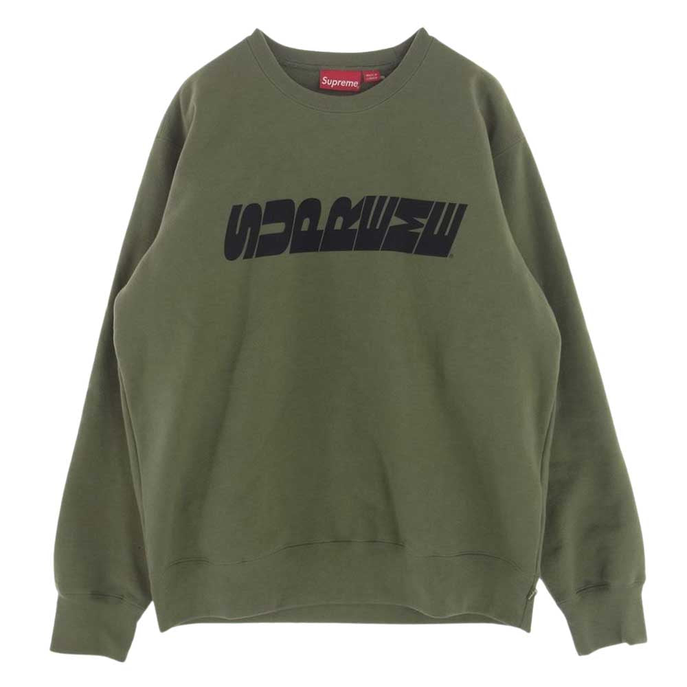 Supreme シュプリーム 19AW  Breed Crewneck ロゴプリント クルーネック スウェット カーキ系 Large【極上美品】【中古】