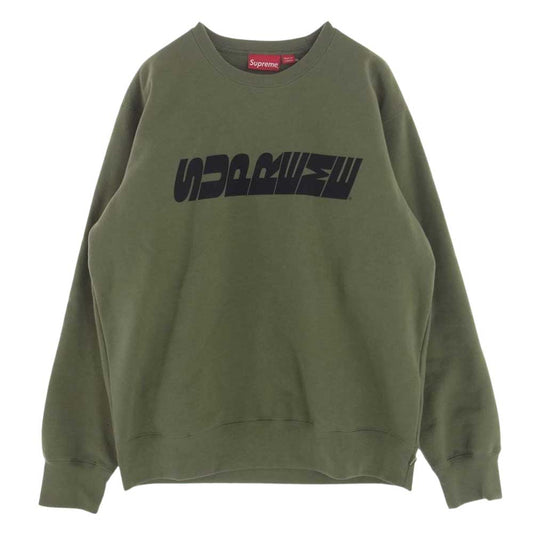 Supreme シュプリーム 19AW  Breed Crewneck ロゴプリント クルーネック スウェット カーキ系 Large【極上美品】【中古】