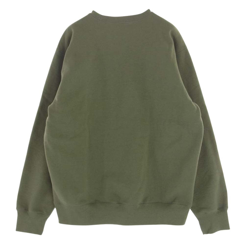 Supreme シュプリーム 19AW  Breed Crewneck ロゴプリント クルーネック スウェット カーキ系 Large【極上美品】【中古】