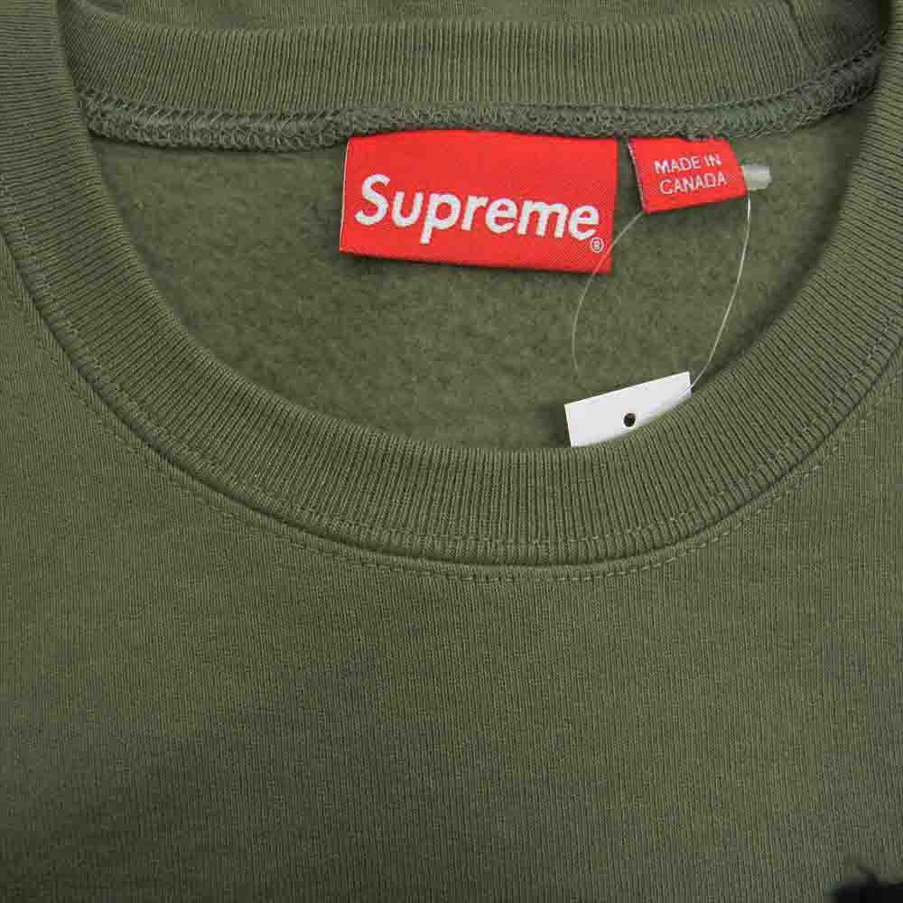 Supreme シュプリーム 19AW  Breed Crewneck ロゴプリント クルーネック スウェット カーキ系 Large【極上美品】【中古】