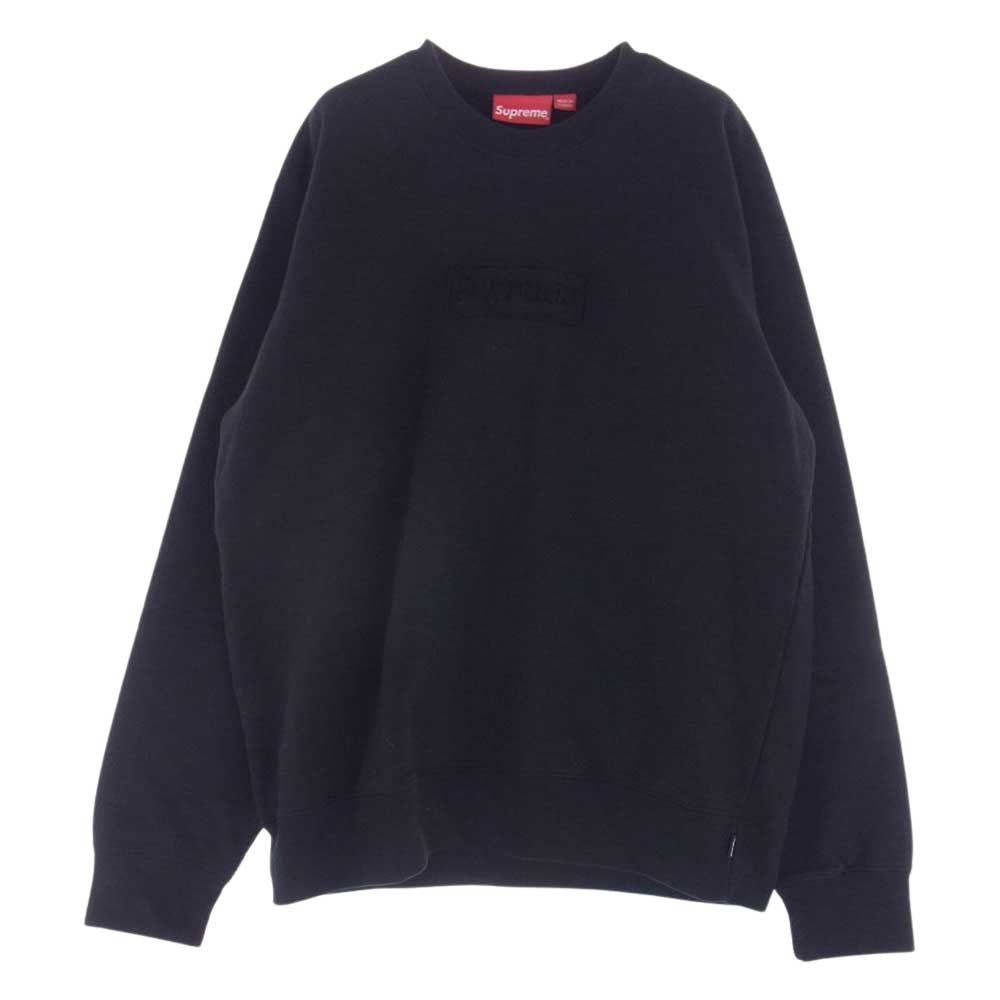 Supreme シュプリーム 20SS  Cutout Logo Crewneck Cutout Logo Crewneck カットアウト クルーネック スウェット トレーナー ブラック系 Large【美品】【中古】