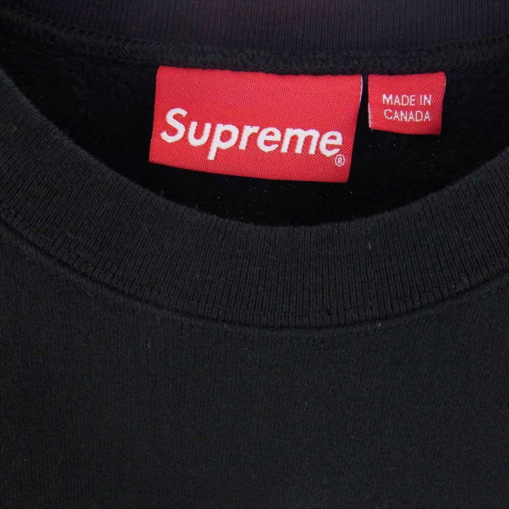 Supreme シュプリーム 20SS  Cutout Logo Crewneck Cutout Logo Crewneck カットアウト クルーネック スウェット トレーナー ブラック系 Large【美品】【中古】