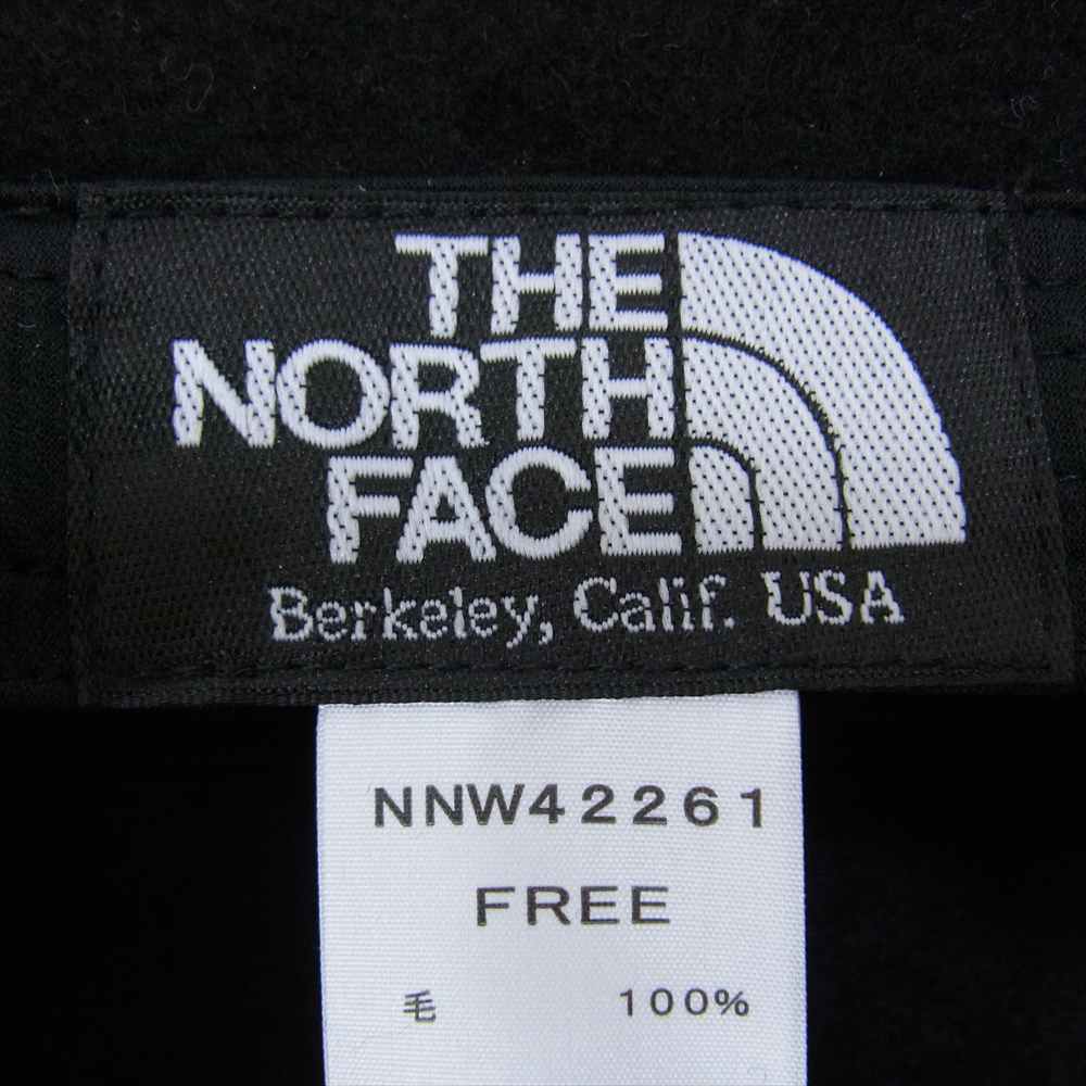 THE NORTH FACE ノースフェイス NNW42261 Mica Beret ミカベレー ウール ベレー帽 キャップ ブラック系 FREE【中古】