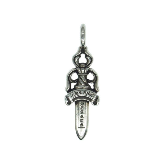 CHROME HEARTS クロムハーツ（原本無） DOUBLE DAGGER ダブルダガー ネックレス トップ シルバー シルバー系【中古】
