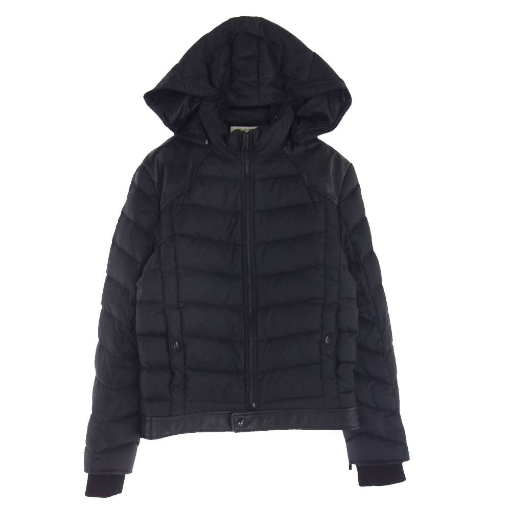 SAINT LAURENT サンローラン 14AW 354714 Y574F エディ期 Hedi Slimane レザー切替 ダウンジャケット ブラック系 44【中古】