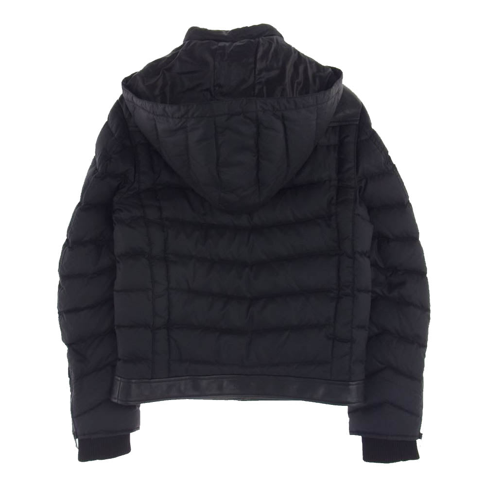 SAINT LAURENT サンローラン 14AW 354714 Y574F エディ期 Hedi Slimane レザー切替 ダウンジャケット ブラック系 44【中古】