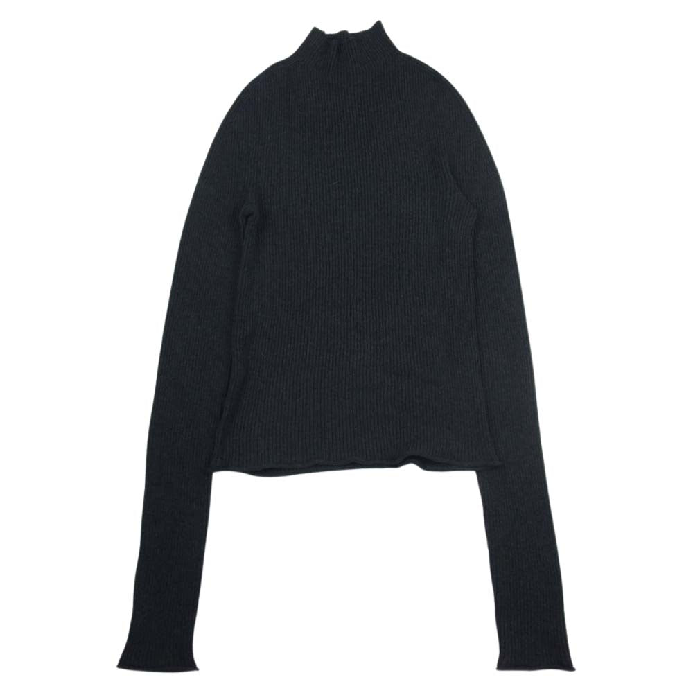 ザニューハウス COTTON CASHMERE LONG SLEEVE コットンカシミヤ ロングスリーブ ハイネック ニット グレー系 F【中古】