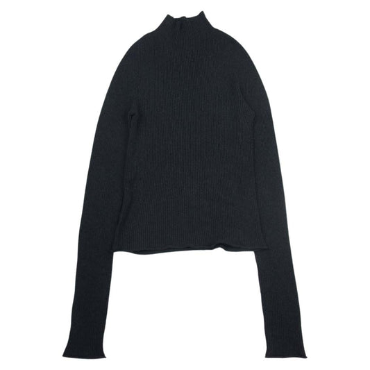 ザニューハウス COTTON CASHMERE LONG SLEEVE コットンカシミヤ ロングスリーブ ハイネック ニット グレー系 F【中古】