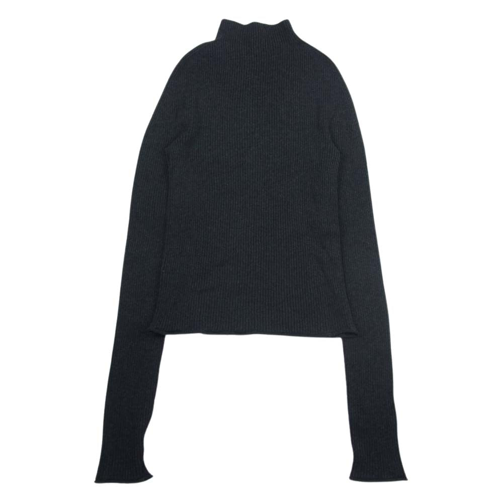 ザニューハウス COTTON CASHMERE LONG SLEEVE コットンカシミヤ ロングスリーブ ハイネック ニット グレー系 F【中古】