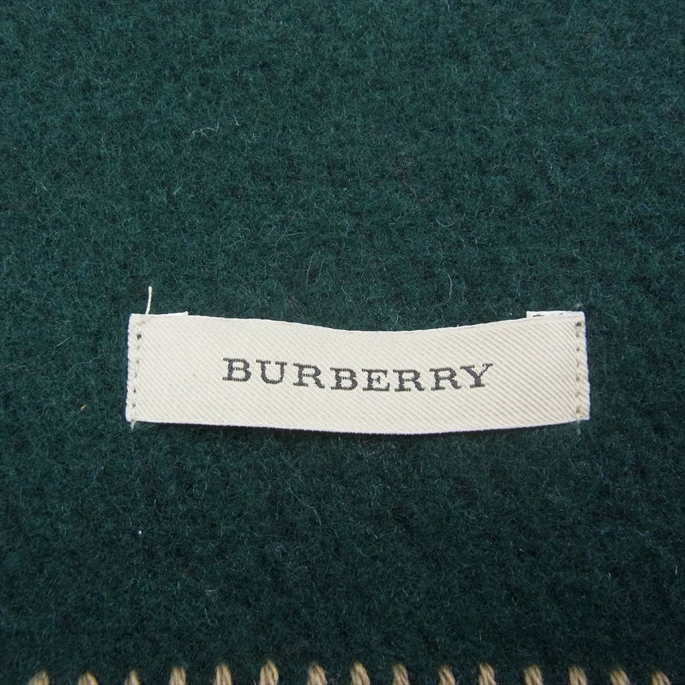 BURBERRY バーバリー スコットランド製 3955677 200×30cm チェック 切替 マフラー ストール マルチカラー系 200×30㎝【中古】