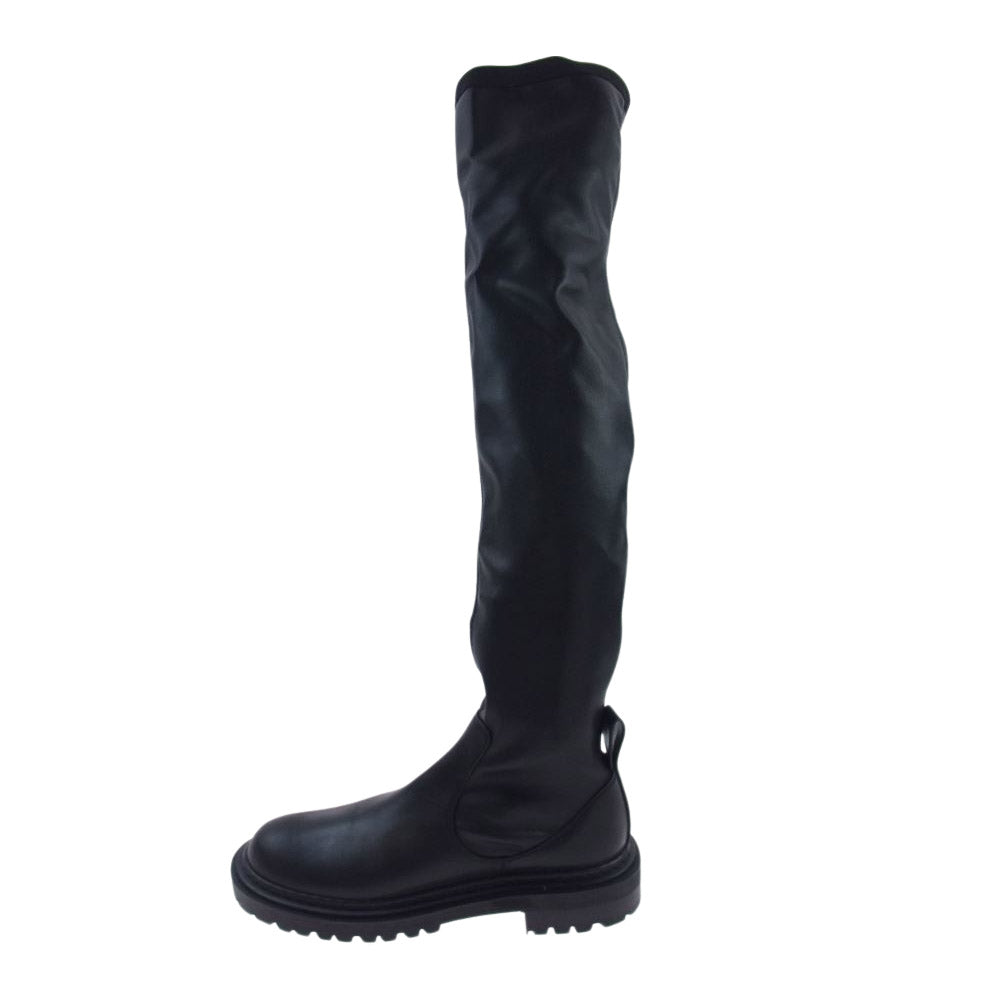 ピッピシック PP22 Hailey Knee High 2 レザー ストレッチ素材 ニーハイ ロングブーツ ブラック系 38【美品】【中古】