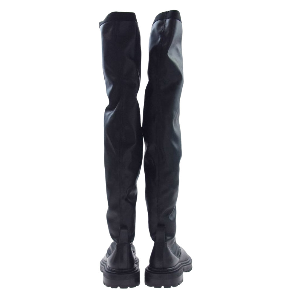 ピッピシック PP22 Hailey Knee High 2 レザー ストレッチ素材 ニーハイ ロングブーツ ブラック系 38【美品】【中古】
