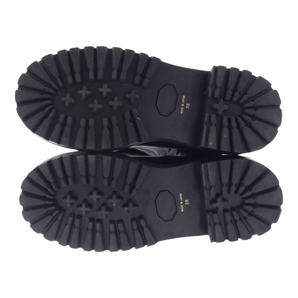 ピッピシック PP22 Hailey Knee High 2 レザー ストレッチ素材 ニーハイ ロングブーツ ブラック系 38【美品】【中古】