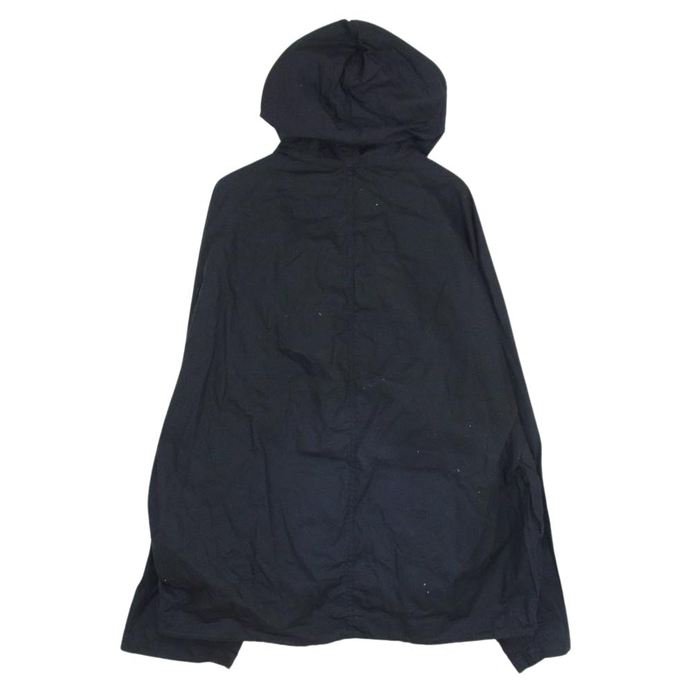 MIHARA YASUHIRO ミハラヤスヒロ A08BL041 フロントジップ レースアップ アノラックパーカー ブラック系 46【中古】