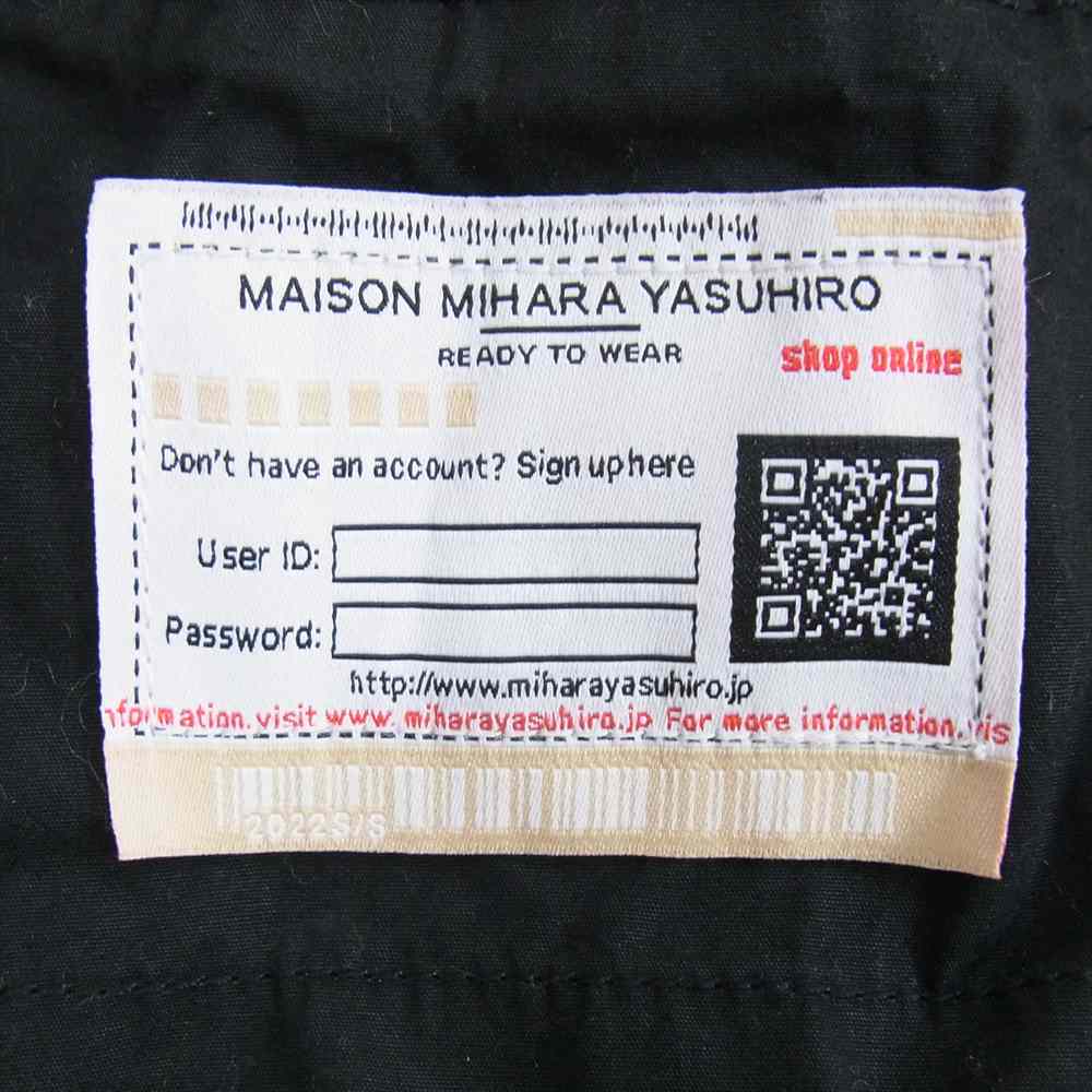 MIHARA YASUHIRO ミハラヤスヒロ A08BL041 フロントジップ レースアップ アノラックパーカー ブラック系 46【中古】