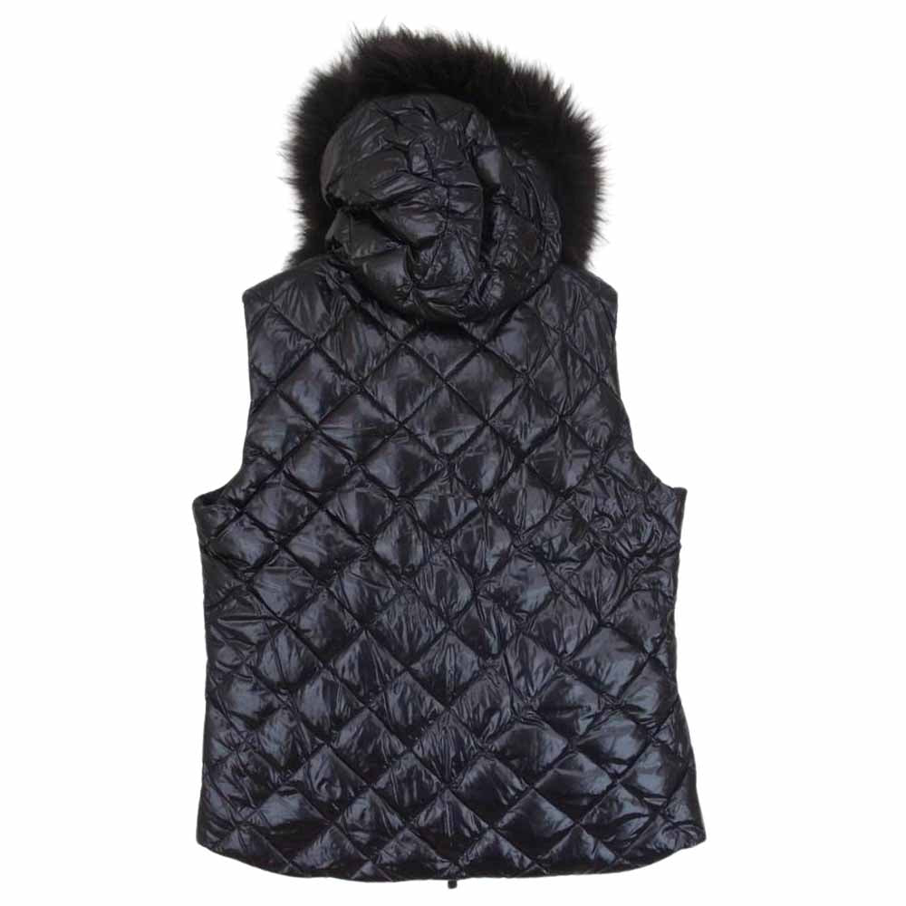 TATRAS タトラス LTA15A4401 CELESTIALE DOWN VEST ラクーンファー付き カモフラージュ柄 ダウン ベスト ブラック系 4【中古】